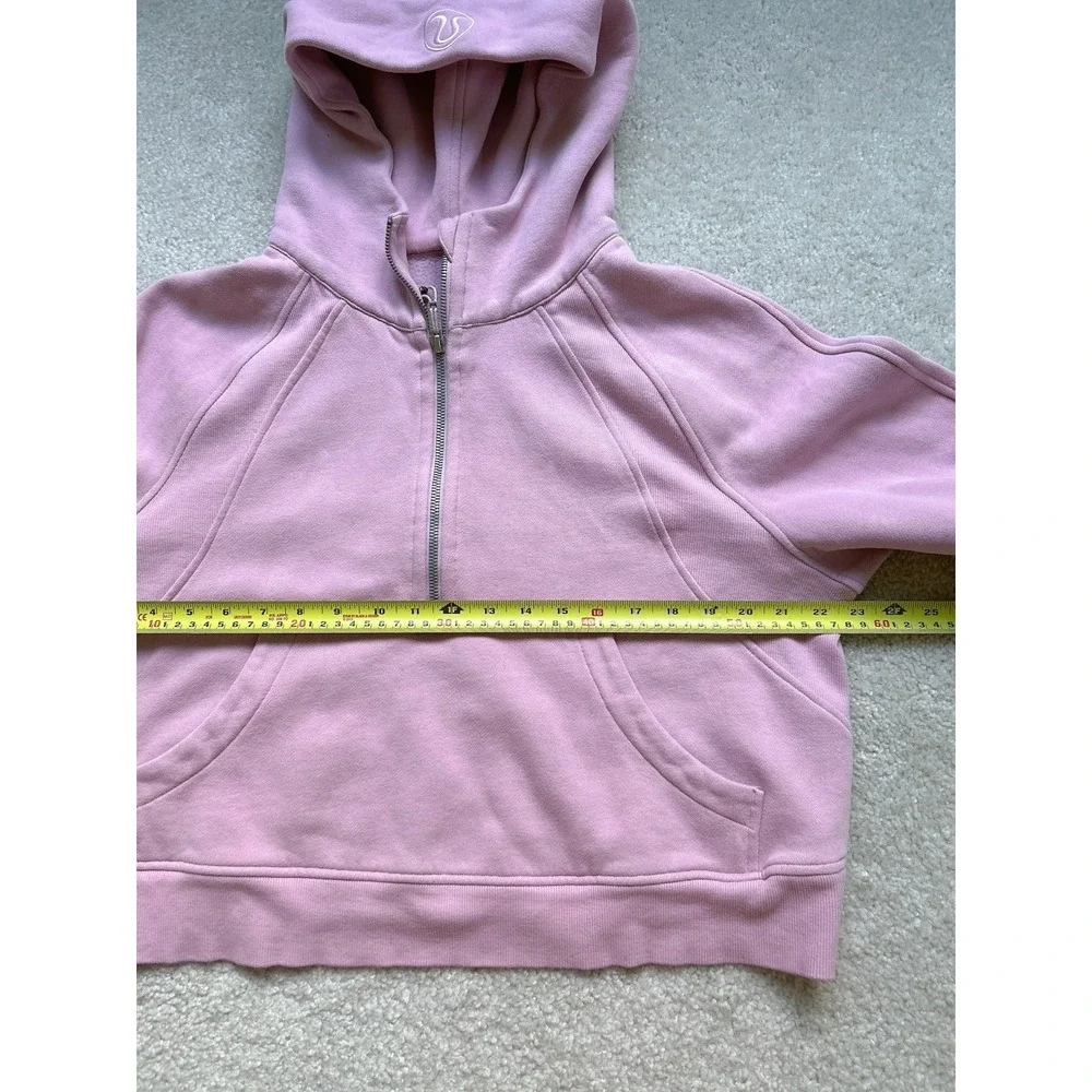 Lululemon Scuba Oversized Cropped Half-Zip Hoodie M/L Pink